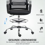 Office Chair, Swivel Rotating Desk, Adjustable Rollable, Black