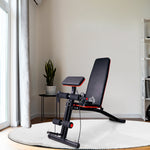 Multifunctional Weight Bench, Multi-Gym Spring Booster, 120kg, Black