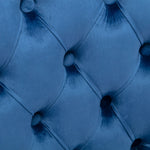Nikki Collection Tufted Velvet Upholstered Dining Chair Nailhead Trim 2-Pcs Set - Blue