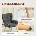 Armchair Lounge Relaxing Reading Chair, Velvet Gray