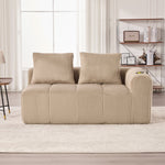 Two-Seater Sofa - No Assembly Storage Pocket Drink Holder - Corduroy