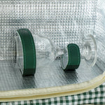 Picnic Basket, Insulated Cooler Compartment, Cutlery Set, Wicker Light Brown