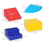 Foam Building Blocks, 4-Piece Soft Climbing & Construction Toys, Multi-colored