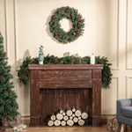 Fir Wreath, Christmas Door Wreath with Eyelet, Green PE