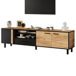 TV Cabinet Lowboard 180cm with 3 Cabinets 1 Drawer for 80 Inch TV