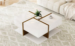Coffee Table, 4-Drawer with Storage, High-Gloss