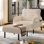 Premium Corduroy Stool - Metal Frame, Velour Cover - Corduroy