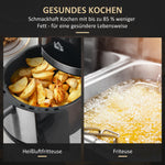 4L Air Fryer, 12 Programs, 60-Min Timer, Non-Stick Basket, Black