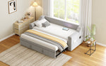 Sofa Bed, Bluetooth Stereo, Storage, Slatted Frame, Light Grey Velvet