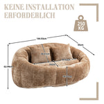 Bean Bag Sofa Lounger High Back for Adults and Kids, Indoor/Outdoor - Coffee Chenille