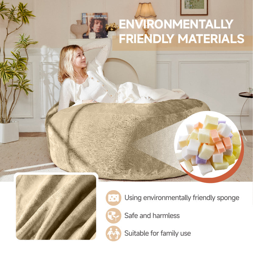 Beanbag Sofa Chair for Adults, Soft Comfortable Reading, 90 (Size)