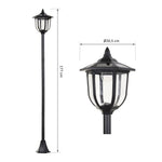 Solar Garden Light LED Lantern 30/60 Lumens, Black Plastic