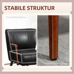 Lounge Chair, Armrests, Wooden Legs, Faux Leather