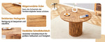 Round Dining Table 100cm 4-6 Seater with Storage - MDF
