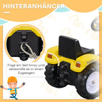 Children's Wheel Loader with Movable Shovel and Pedal Drive, Yellow Metal Frame