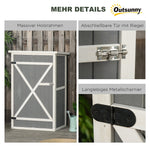 Garden Shed Tool Shed with Shelves Fir Black/Grey/White
