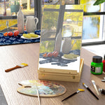 Table Easel, Angle-Adjustable Foldable Suitcase with Storage, Wood