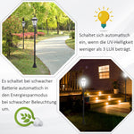 Solar LED Street Lights 2-pack Waterproof Energy Saving Stainless Steel, Black