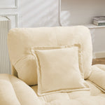 Swivel Armchair Oversized 360° Accent with Support Cushion - Chenille