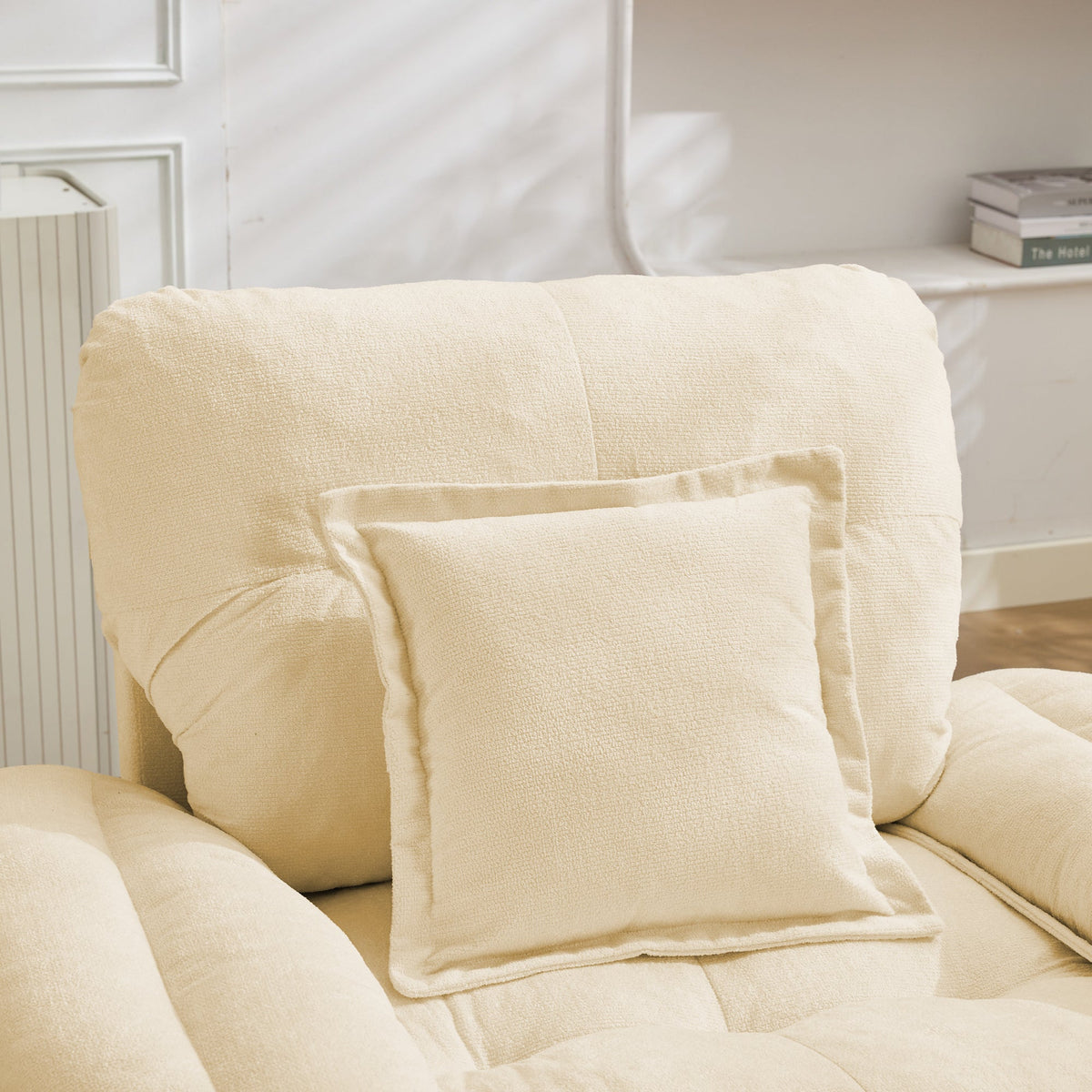 Swivel Armchair Oversized 360° Accent with Support Cushion - Chenille