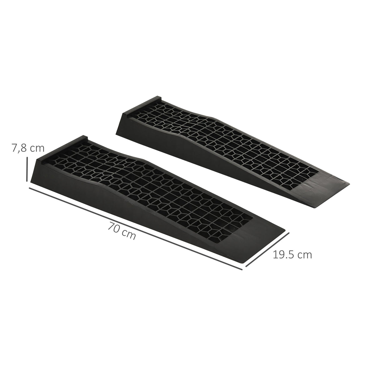 Access Ramp Set, Threshold Curb Rubber, Black
