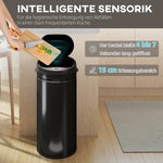 Waste Bin 42L Sensor-Activated Soft-Close Touchless - Stainless Steel