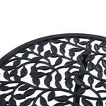Bistro Set for 2, Balcony Set with Table & 2 Chairs, Black