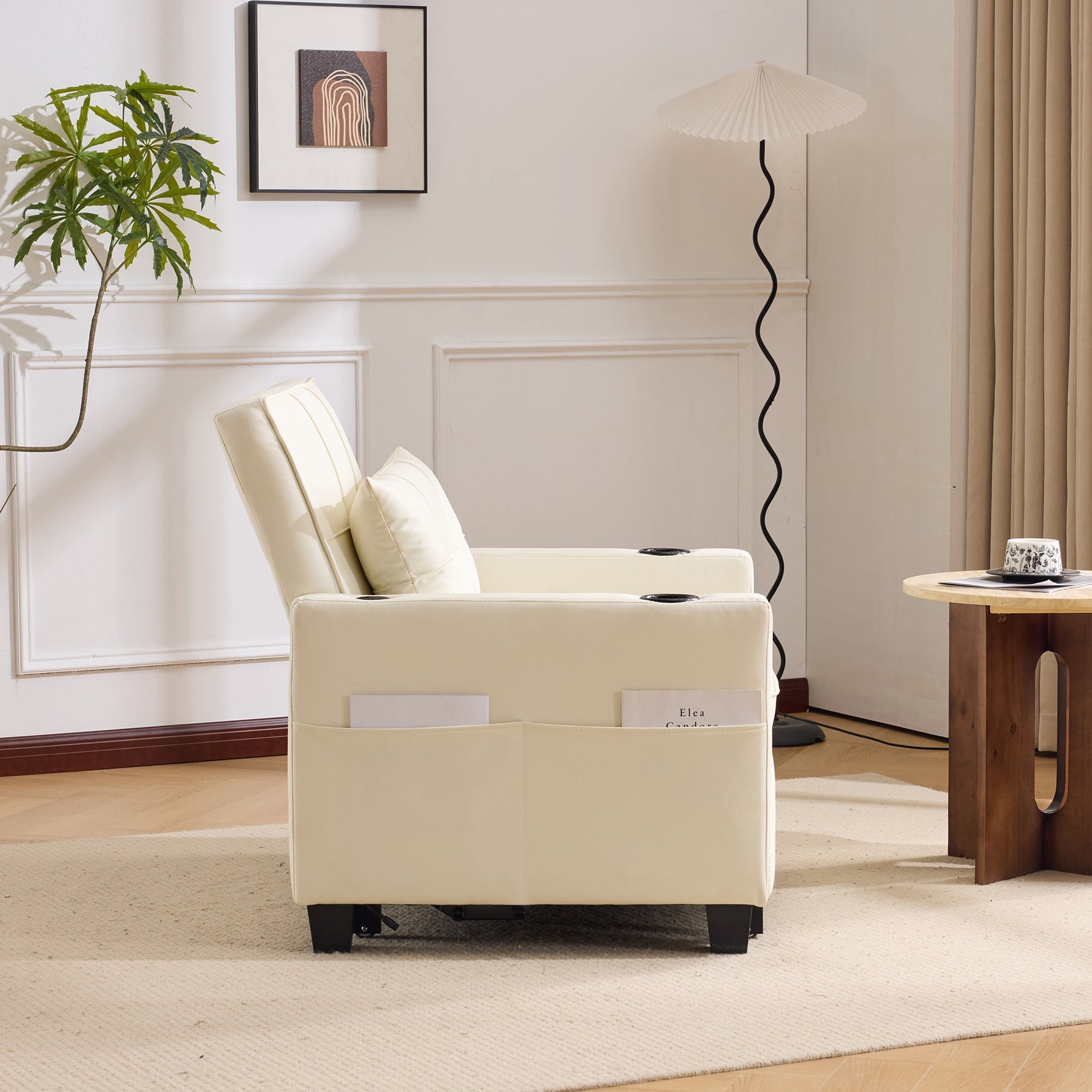 3-in-1 Pull-Out Sofa Bed - Cup Holders & USB Port, Single