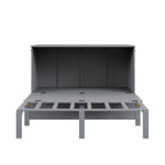 Wall Bed, 140x200cm with Slatted Frame, Grey