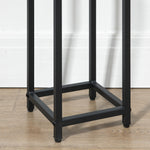 Plant Stand Set 3-piece Flower Stool & Flower Pot Holder Steel Black and Natural