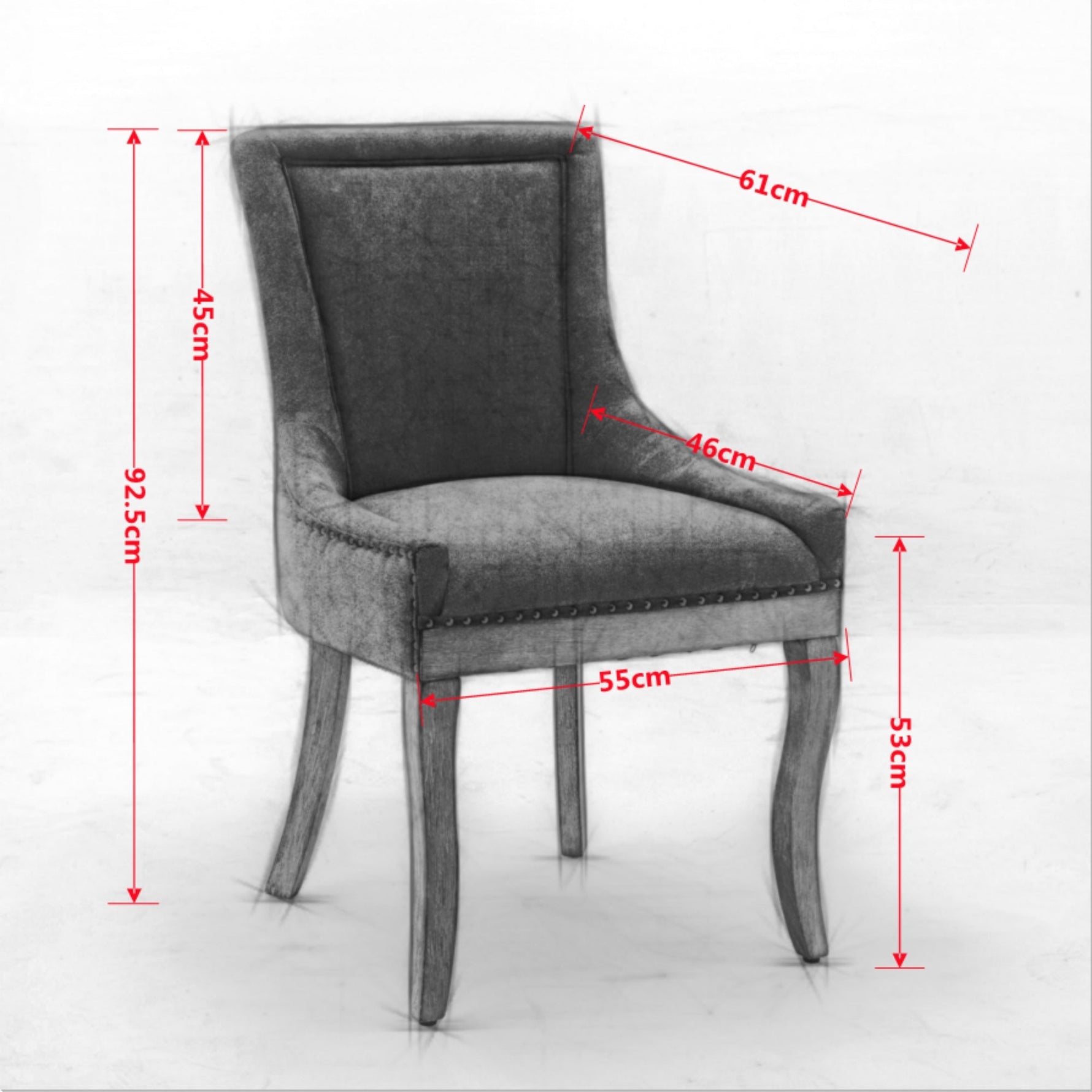 Ultra Side Dining Chair, Set of 2, Thick Fabric, Solid Wood Legs, Leopard Print Fabric