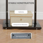 Coat Rack with Hooks & Tray, Hallway, Black