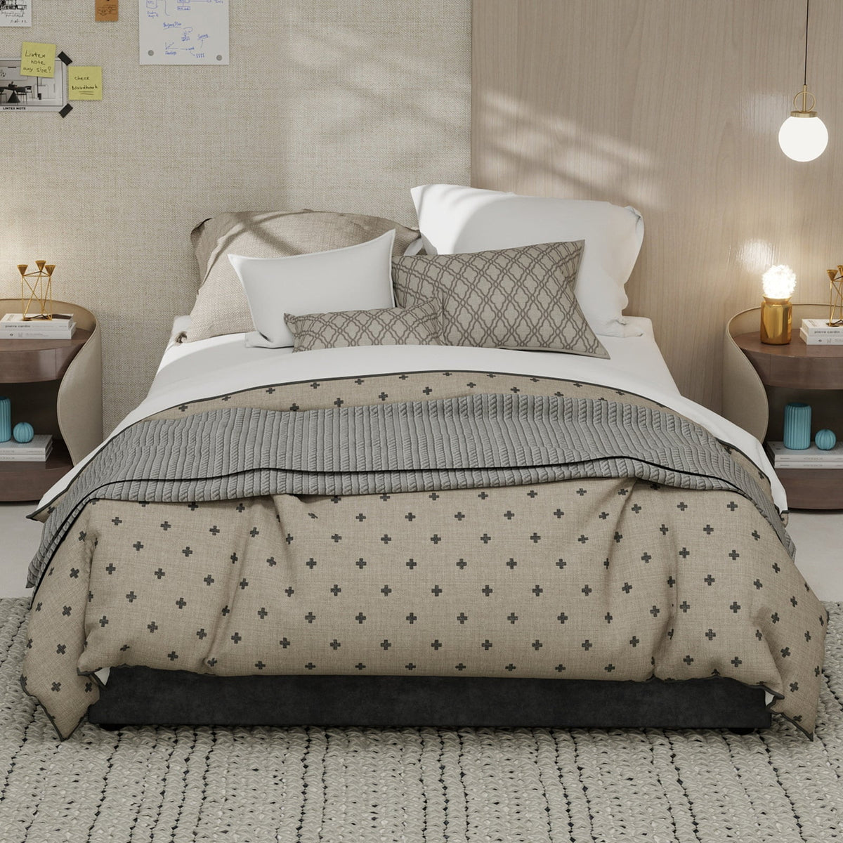 Bed Frame 140x200cm with Gas Lift - Dutch Velvet Grey