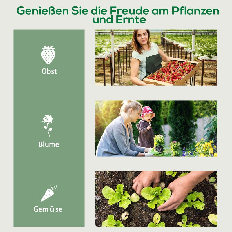 Plastic Greenhouse, 4 Shelves, 69x50x165cm, Green