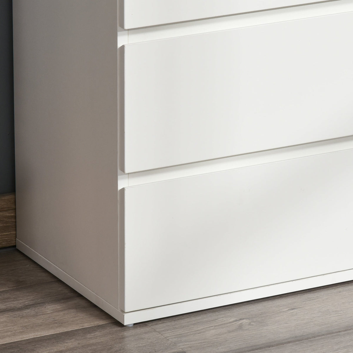 Chest of Drawers, 4 Drawers, Anti-tilt Office Cabinet, White