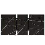 Telescopic Dining Table Extendable 120-160cm Marble Pattern - Black