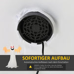 Halloween Inflatable Ghost, 2.4m, LEDs IP44 Self-Inflating, Polyester White + Red