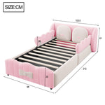 Children's Upholstered Bed 90x200 Hydraulic Storage, Velvet