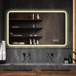 LED Bathroom Mirror 60x100 cm - Anti-Fog Dimmable Frosted Glass