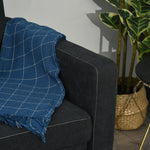 Sleeper Sofa, Convertible 2-Seater Adjustable Angle, Fabric Black
