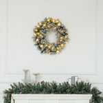 Christmas Wreath, LED Lighting, Red Berries, Green