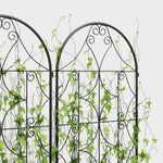 Metal Trellis 2-Piece Set, Rustproof 50x150cm Climbing Aid, Black