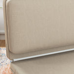 3-in-1 Folding Sofa Bed, Velvet Upholstered with Storage, Beige