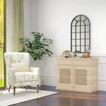 Wall Mirror, Wardrobe Hallway Living Room Bedroom, 110 x 62cm, Metal Frame, Black