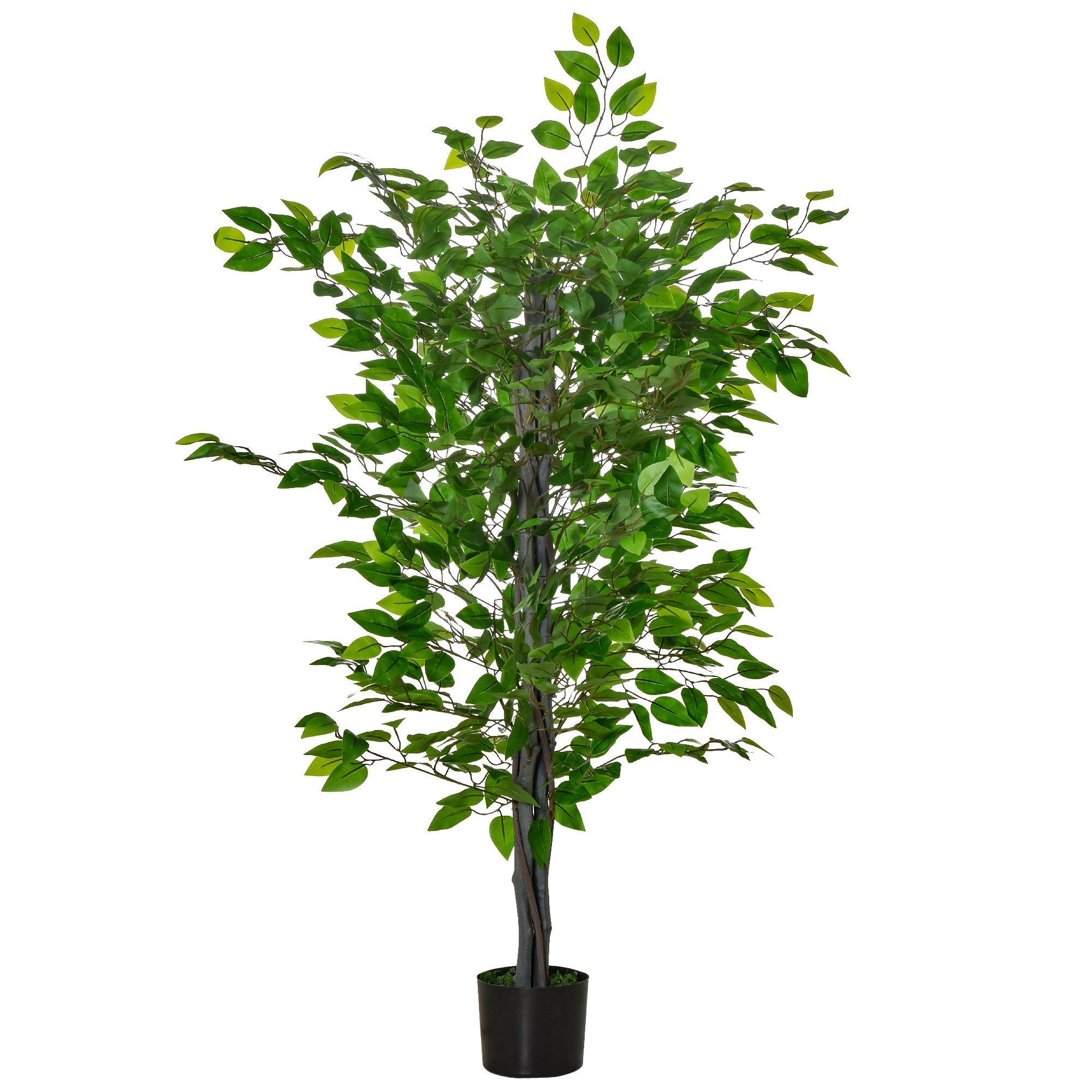 Artificial Ficus Tree 135 cm Large Realistic in Pot, Plastic