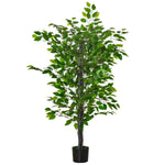 Artificial Ficus Tree 135 cm Large Realistic in Pot, Plastic