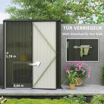 Garden Shed Lockable Cabinet Pent Roof 1.34 m² Galvanized Steel, Black