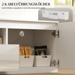 TV Cabinet Lowboard, 2 Doors, Drawer, 160cm, White