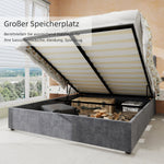 Modern Minimalist Soft Bed, 160*200CM, Hydraulic Rod, Gray