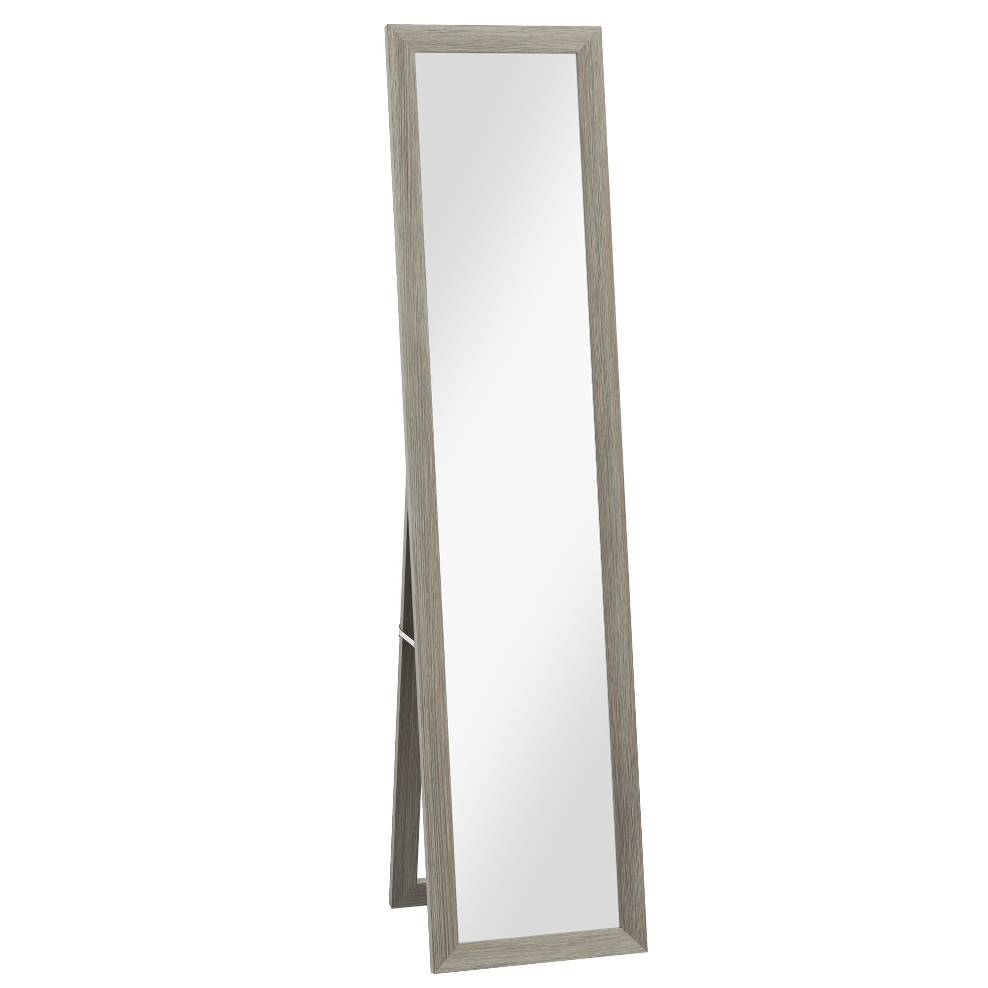 Standing Mirror Full Length Dressing Wardrobe Aluminum Gray